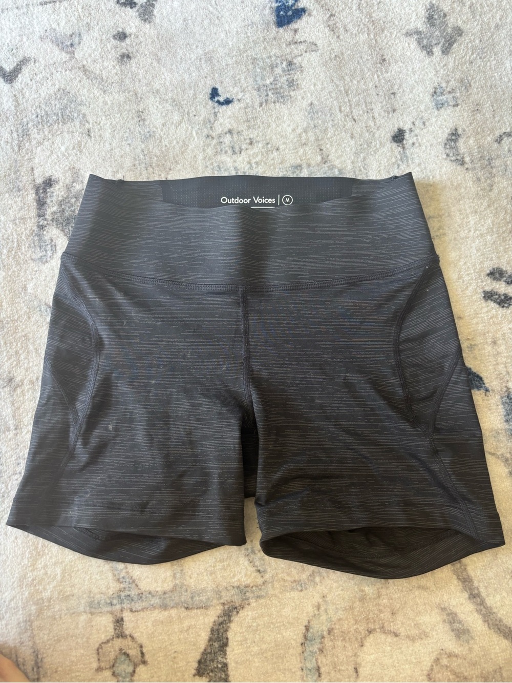Outdoor Voices Black Heather High-Rise Athletic Shorts